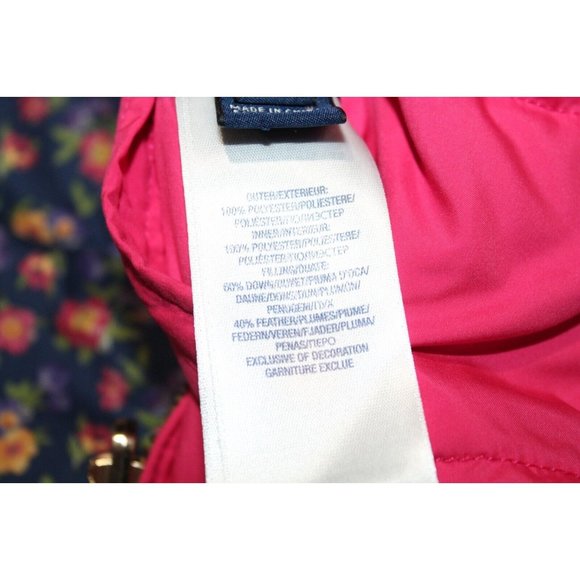 Ralph Lauren Reversible Pink / Blue Floral Toddler zip Down Puffy Vest 3/3T VGC - Picture 6 of 7